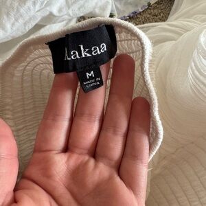 Aakaa White Strapless Maxi dress with bow in back